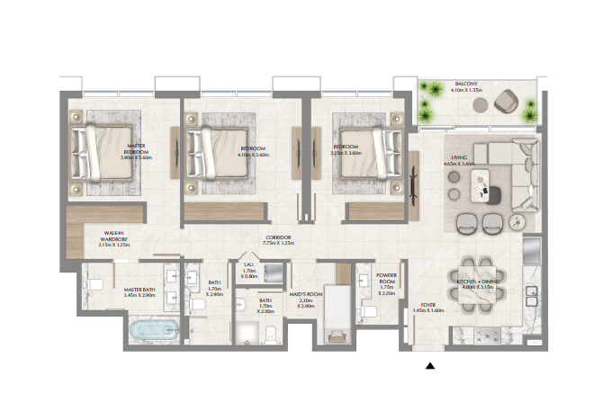 3BHK Leval 49 Unit 03