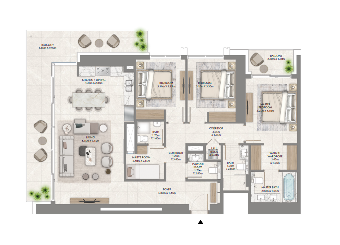 3BHK Levals 24 - 26 Unit 9